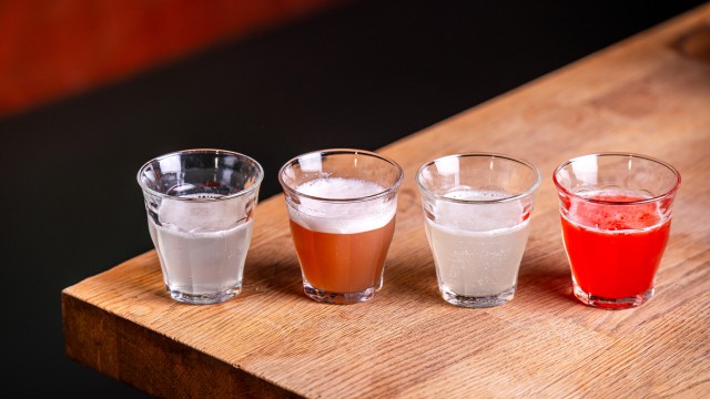 Shots on a table