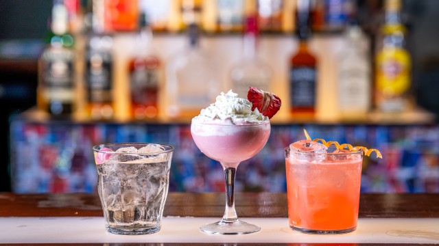 Drinks on a bar
