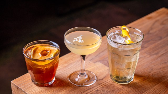 Drinks on a table
