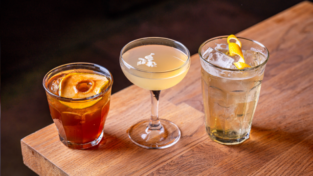 Cocktails on a table
