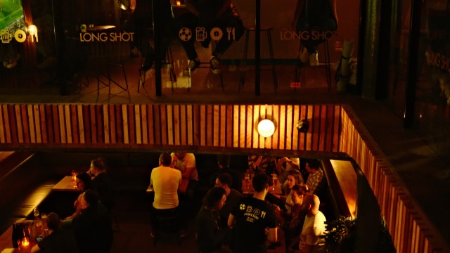 Mezzanine of sports bar