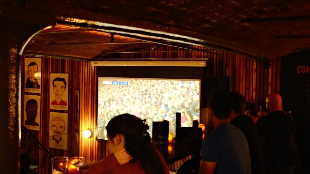Football on the projector