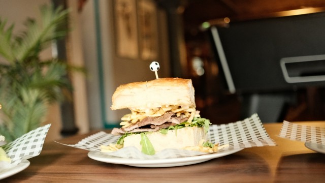 Sandwich in Liverpool sports bar
