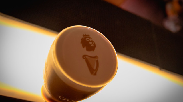Guinness with a custom Premier League stencil