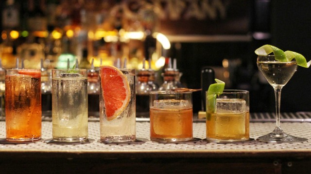 Cocktails on the bar