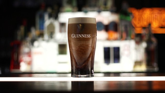 Guinness on the bar