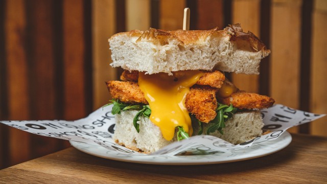 Cheesey kiev sandwich