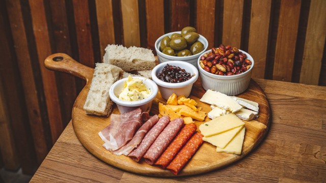 Meat and cheese platter