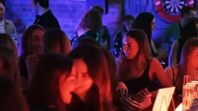 Busy sports bar used as a wedding venue