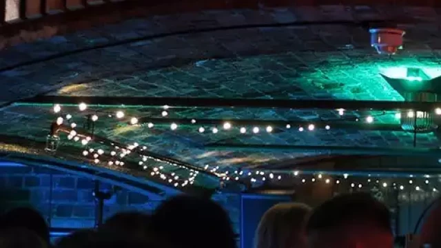 Lights in a Liverpool wedding venue
