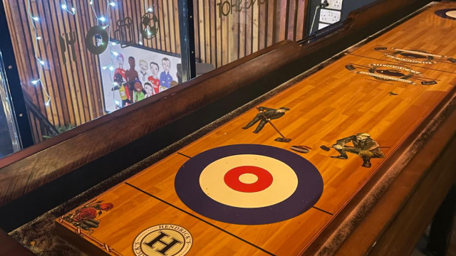 Shuffleboard at Liverpool sports bar