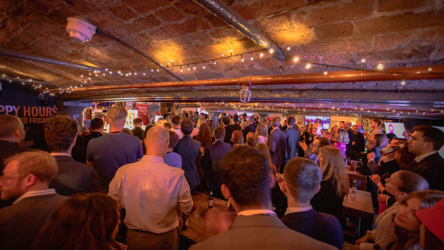 Speeches from the back of the bar