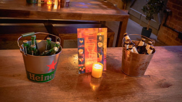 Bucket of beers at event